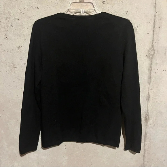 Charter Club Cashmere Sweater Womens Medium Black Long Sleeve Pullover V-Neck - Picture 5 of 7